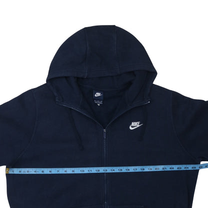 Mens UK Size XL Nike Blue Full Zip Hoodie