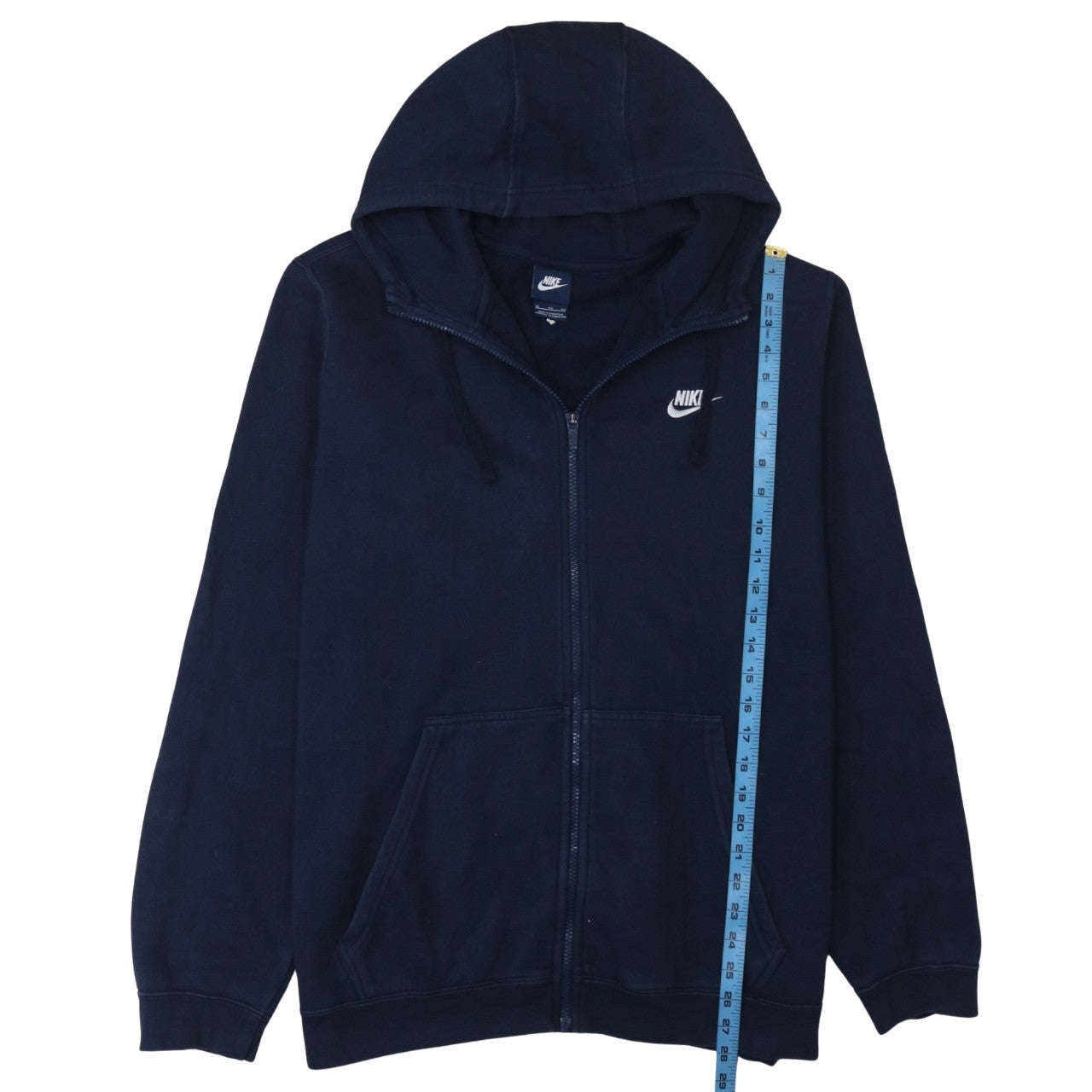 Mens UK Size XL Nike Blue Full Zip Hoodie