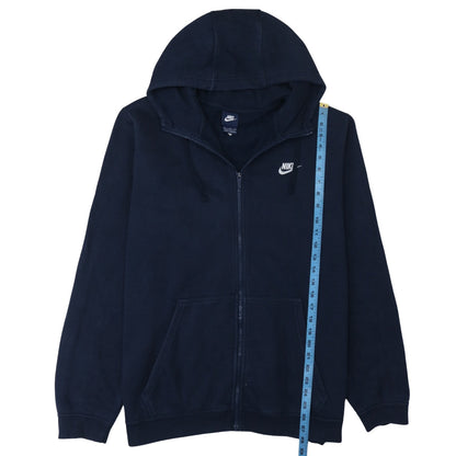 Mens UK Size XL Nike Blue Full Zip Hoodie