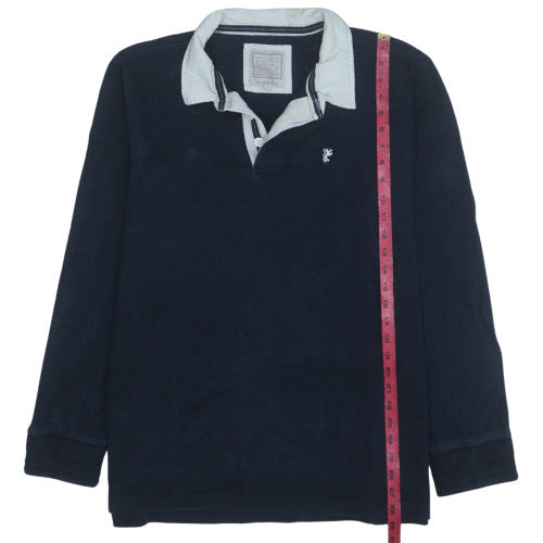 Mens UK Size 2XL Avenue Blue Henley Sweatshirt