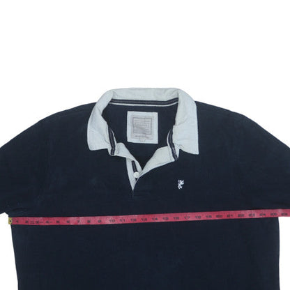 Mens UK Size 2XL Avenue Blue Henley Sweatshirt