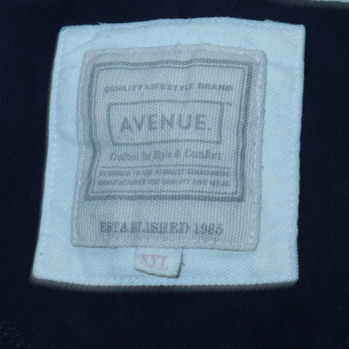 Mens UK Size 2XL Avenue Blue Henley Sweatshirt