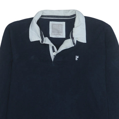 Mens UK Size 2XL Avenue Blue Henley Sweatshirt