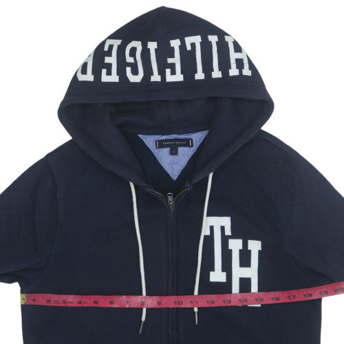 Mens UK Size S Tommy Hilfiger Blue Full Zip Hoodie