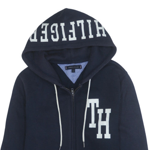 Mens UK Size S Tommy Hilfiger Blue Full Zip Hoodie