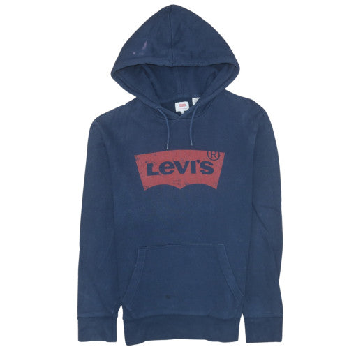 Mens UK Size M Levi's Blue Pullover Hoodie