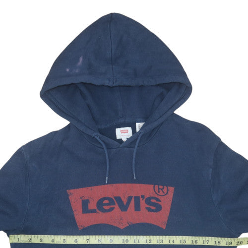 Mens UK Size M Levi's Blue Pullover Hoodie