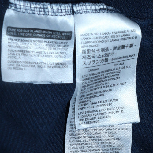 Mens UK Size M Levi's Blue Pullover Hoodie
