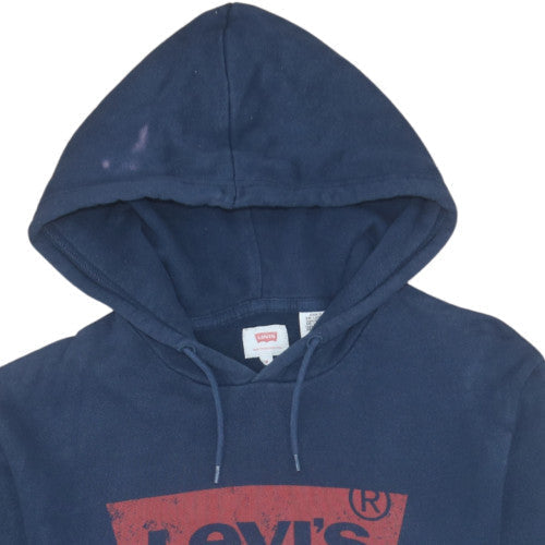 Mens UK Size M Levi's Blue Pullover Hoodie
