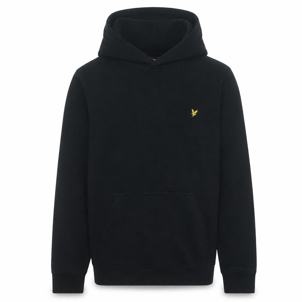 Lyle & Scott Junior Boys Black Pullover Hoodie 14-15 Years Cotton Blend