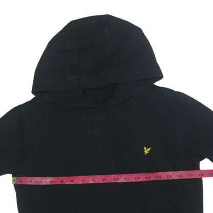 Lyle & Scott Junior Boys Black Pullover Hoodie 14-15 Years Cotton Blend