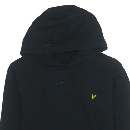 Lyle & Scott Junior Boys Black Pullover Hoodie 14-15 Years Cotton Blend