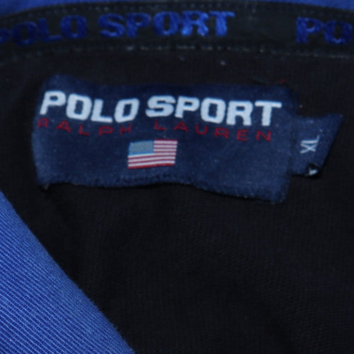 Mens UK Size XL Polo Sport Ralph Lauren Black Henley Sweatshirt