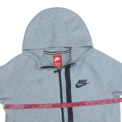 Nike Boys Grey Full Zip Hoodie XL 13-15 Years Fleece Hooded Sweatshirt