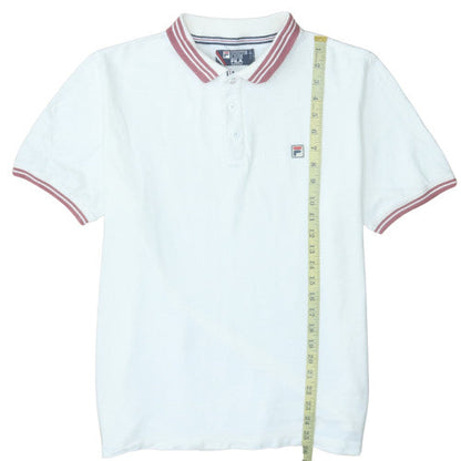 FILA White Line Men's White Polo Shirt XL Vintage Sports Cotton
