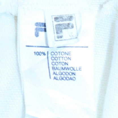 FILA White Line Men's White Polo Shirt XL Vintage Sports Cotton