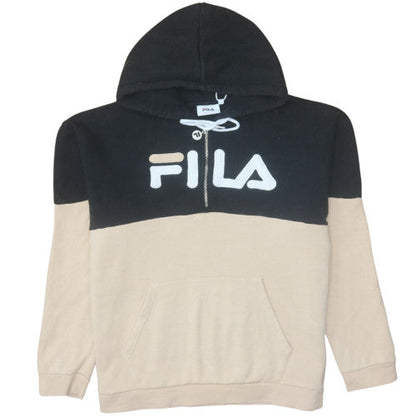 Womens UK Size L Fila Beige Pullover Hoodie