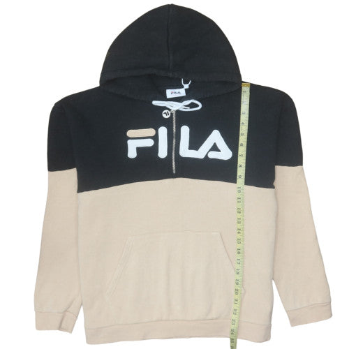 Womens UK Size L Fila Beige Pullover Hoodie