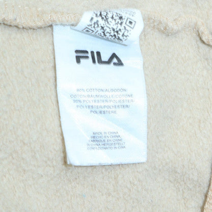 Womens UK Size L Fila Beige Pullover Hoodie