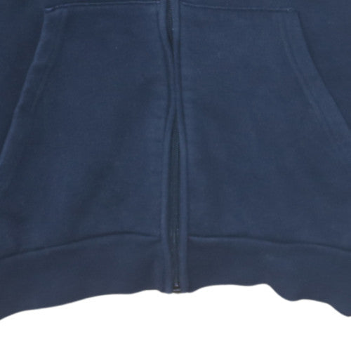 Adidas Boys Navy Full Zip Hoodie 13-14 Years Classic Fleece Sweatshirt