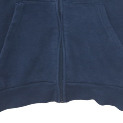 Adidas Boys Navy Full Zip Hoodie 13-14 Years Classic Fleece Sweatshirt