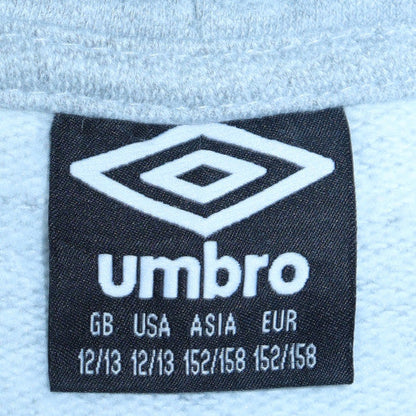 Umbro Boys Grey Pullover Hoodie Size 12-13 Years Cotton Blend Logo Sweatshirt