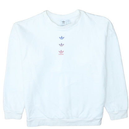 Womens UK Size 14 Adidas White Pullover Sweatshirt