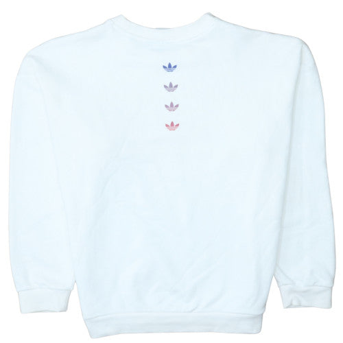 Womens UK Size 14 Adidas White Pullover Sweatshirt
