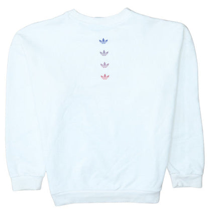 Womens UK Size 14 Adidas White Pullover Sweatshirt