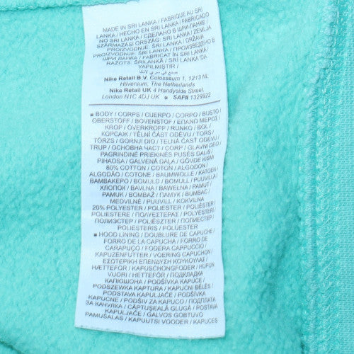 Womens UK Size M Nike Green Pullover Hoodie
