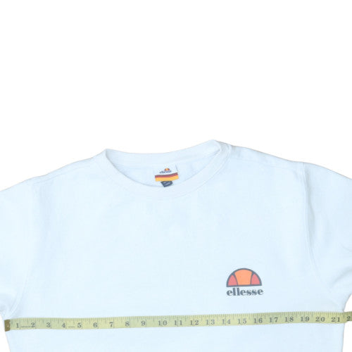 Womens UK Size 12 Ellesse White Pullover Sweatshirt