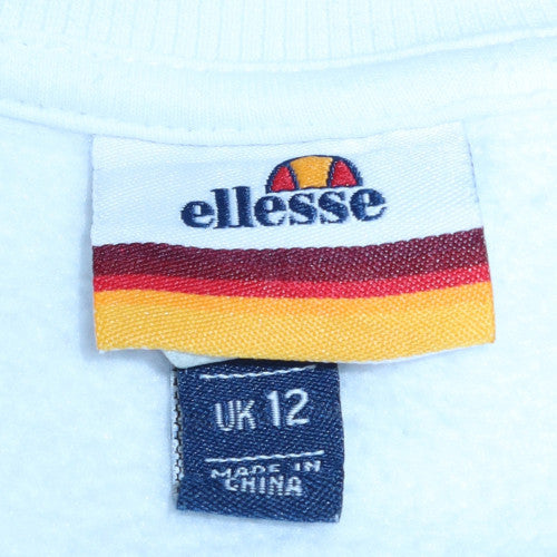 Womens UK Size 12 Ellesse White Pullover Sweatshirt