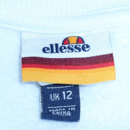 Womens UK Size 12 Ellesse White Pullover Sweatshirt