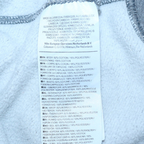 Mens UK Size XL Nike Grey Pullover Hoodie