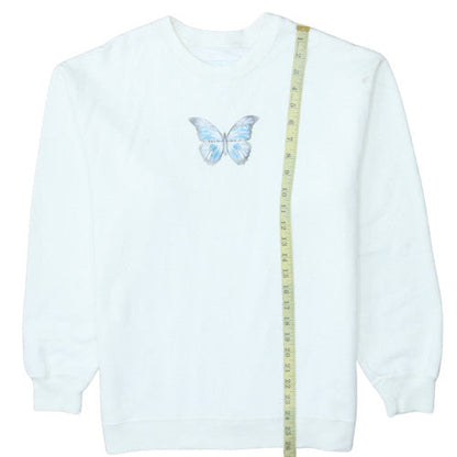 Womens UK Size XS Hollister White Pullover Sweatshirt