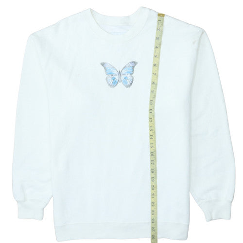 Womens UK Size XS Hollister White Pullover Sweatshirt