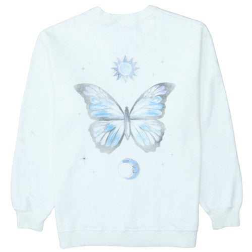 Womens UK Size XS Hollister White Pullover Sweatshirt