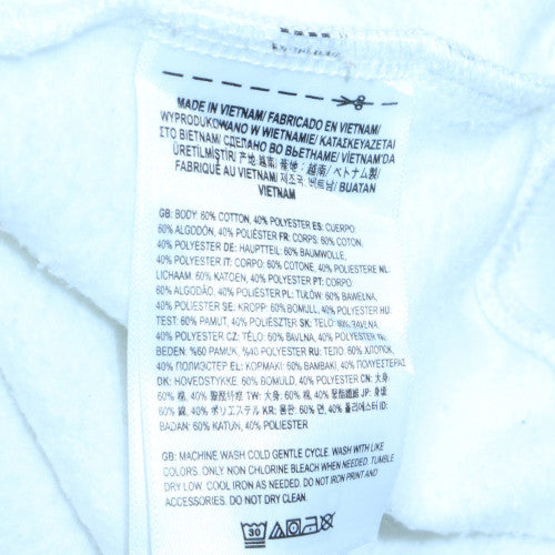 Mens UK Size S Vans White Pullover Hoodie