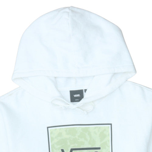 Mens UK Size S Vans White Pullover Hoodie