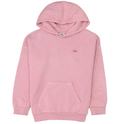 Adidas Girls Pink Pullover Hoodie Cotton Blend Regular Fit Sweatshirt