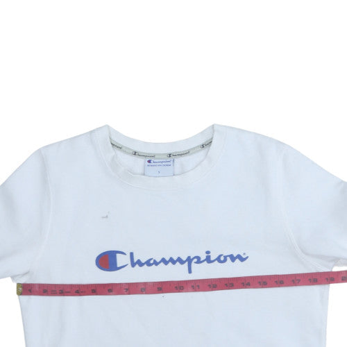 Mens UK Size S Champion White Pullover Sweatshirt