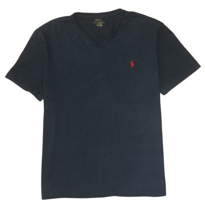 Ralph Lauren Men's Black V-Neck Cotton T-Shirt Size L