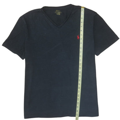 Ralph Lauren Men's Black V-Neck Cotton T-Shirt Size L