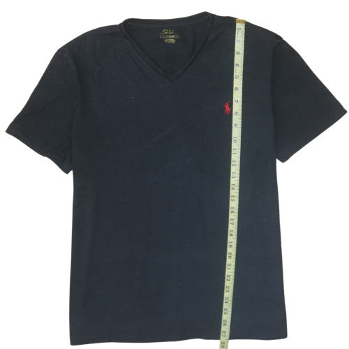 Ralph Lauren Men's Black V-Neck Cotton T-Shirt Size L