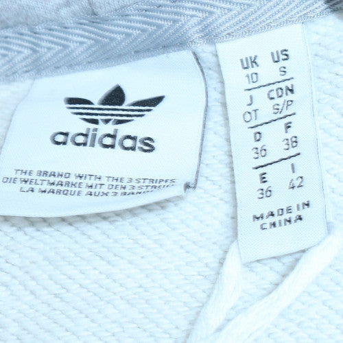 Womens UK Size 10 Adidas Grey Pullover Hoodie