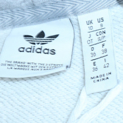 Womens UK Size 10 Adidas Grey Pullover Hoodie