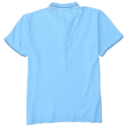 Champion Men's Blue Short Sleeve Polo Shirt Medium Cotton Classic Fit
