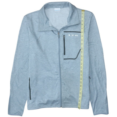 Columbia Men's Blue Polyester Full Zip Track Jacket Size L