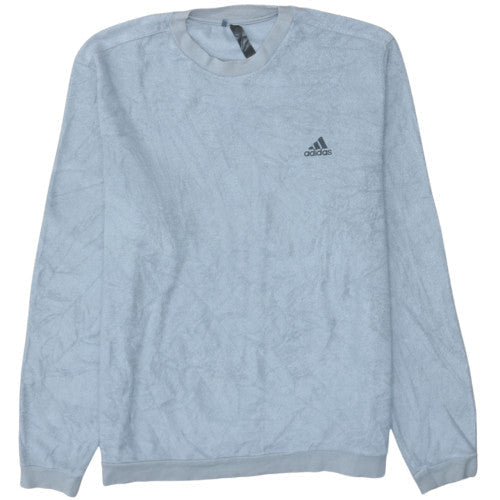 Mens UK Size XL Adidas Blue Pullover Sweatshirt
