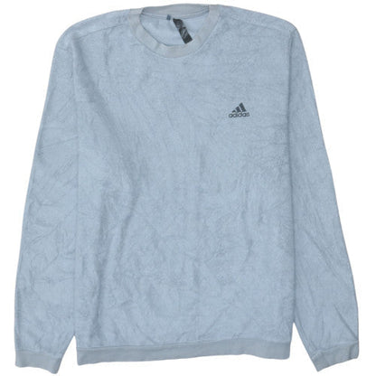 Mens UK Size XL Adidas Blue Pullover Sweatshirt